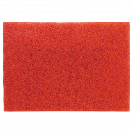 Low-Speed Buffer Floor Pads 5100, 28 x 14, Red, 10/Carton (59065)