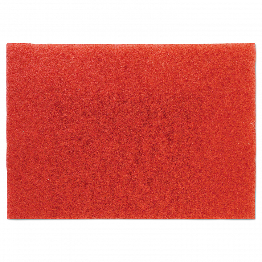 Low-Speed Buffer Floor Pads 5100, 28 x 14, Red, 10/Carton (59065)