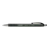 Universal Ballpoint Pen, Retractable, Medium 1 mm, Black Ink, Black Barrel, Dozen (15510)