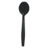 Boardwalk Heavyweight Polypropylene Cutlery, Soup Spoon, Black, 1000/Carton (SOUPHWPPBLA)