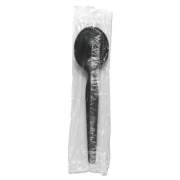 Boardwalk Heavyweight Wrapped Polystyrene Cutlery, Soup Spoon, Black, 1,000/Carton (SSHWPSBIW)