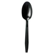 Boardwalk Heavyweight Polypropylene Cutlery, Teaspoon, Black, 1000/Carton (TEAHWPPBLA)