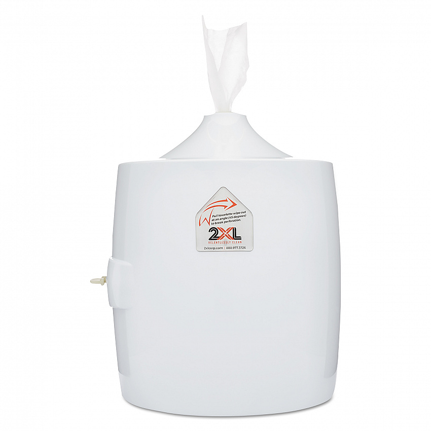 Contemporary Wall Mount Wipe Dispenser, 11 x 11 x 13, White (L82)