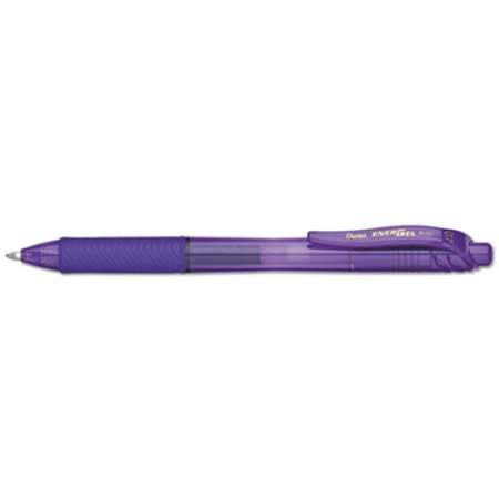 Pentel EnerGel-X Gel Pen, Retractable, Medium 0.7 mm, Violet Ink, Violet Barrel, Dozen (BL107V)