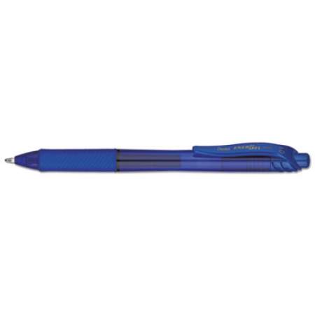 Pentel EnerGel-X Gel Pen, Retractable, Bold 1 mm, Blue Ink, Translucent Blue Barrel, Dozen (BL110C)