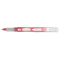 Pentel Finito! Porous Point Pen, Stick, Extra-Fine 0.4 mm, Red Ink, Red/Silver Barrel (SD98B)