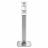 MESSENGER ES6 Floor Stand with Dispenser, 1,200 mL, 13.16 x 16.63 x 51.57, Silver/White (7306DSSLV)