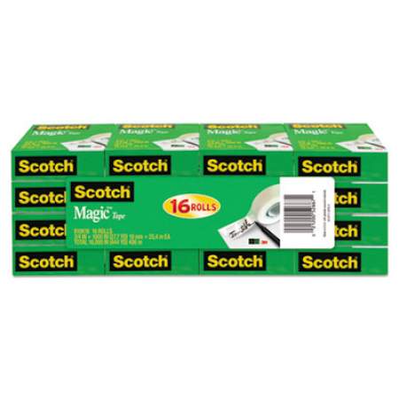 Scotch Magic Tape Value Pack, 1" Core, 0.75" x 83.33 ft, Clear, 16/Pack (810K16)