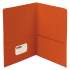Smead Two-Pocket Folder, Textured Paper, 100-Sheet Capacity, 11 x 8.5, Orange, 25/Box (87858)