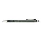 Universal Ballpoint Pen, Retractable, Fine 0.7 mm, Black Ink, Black Barrel, Dozen (15520)