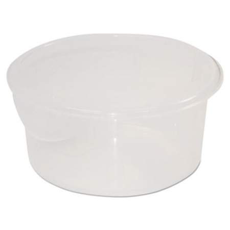 Rubbermaid Commercial Round Storage Containers, 2 qt, 8.5" Diameter x 4"h, Clear (572024CLE)