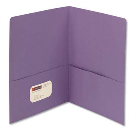 Smead Two-Pocket Folder, Textured Paper, 100-Sheet Capacity, 11 x 8.5, Lavender, 25/Box (87865)