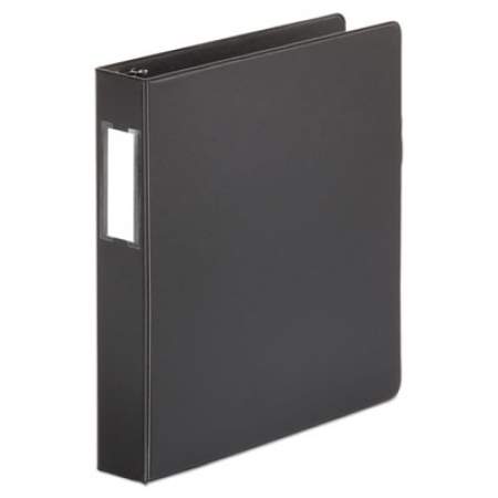 Universal Deluxe Non-View D-Ring Binder with Label Holder, 3 Rings, 1.5" Capacity, 11 x 8.5, Black (20771)