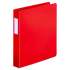 Universal Deluxe Non-View D-Ring Binder with Label Holder, 3 Rings, 1.5" Capacity, 11 x 8.5, Red (20773)