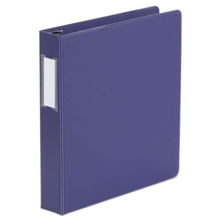 Universal Deluxe Non-View D-Ring Binder with Label Holder, 3 Rings, 1.5" Capacity, 11 x 8.5, Navy Blue (20778)