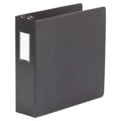 Universal Deluxe Non-View D-Ring Binder with Label Holder, 3 Rings, 3" Capacity, 11 x 8.5, Black (20791)