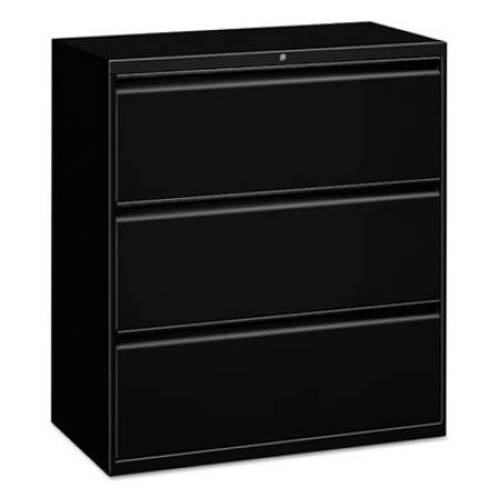 Alera Three-Drawer Lateral File Cabinet, 30w x 19.25d x 40.88h, Black (ALELF3041BL)
