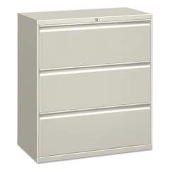 Alera Three-Drawer Lateral File Cabinet, 30w x 19.25d x 40.88h, Light Gray (ALELF3041LG)