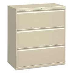 Alera Three-Drawer Lateral File Cabinet, 30w x 19.25d x 40.88h, Putty (ALELF3041PY)