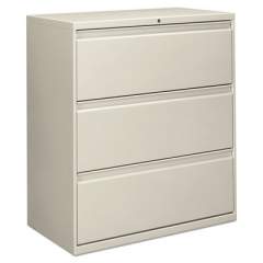 Alera Three-Drawer Lateral File Cabinet, 36w x 19.25d x 40.88h, Light Gray (ALELF3641LG)