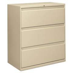 Alera Three-Drawer Lateral File Cabinet, 36w x 19.25d x 40.88h, Putty (ALELF3641PY)