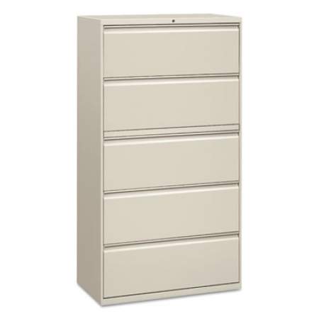 Alera Five-Drawer Lateral File Cabinet, 36w x 19.25d x 67h, Light Gray (ALELF3667LG)