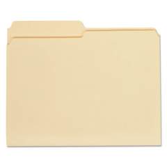 Universal Top Tab Manila File Folders, 1/2-Cut Tabs, Assorted Positions, Letter Size, 11 pt. Manila, 100/Box (12112)