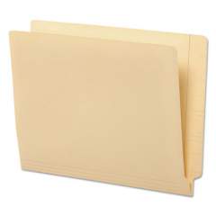 Universal Deluxe Reinforced End Tab Folders, 9" Front, Straight Tab, Letter Size, Manila, 100/Box (13300)