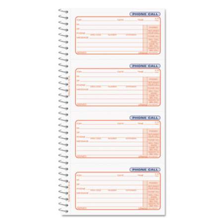Universal Wirebound Message Books, Two-Part Carbonless, 5 x 2.75, 4/Page, 400 Forms (48003)