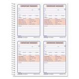 Universal Wirebound Message Books, Two-Part Carbonless, 5.5 x 3.19, 4/Page, 200 Forms (48005)