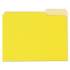 Universal Deluxe Colored Top Tab File Folders, 1/3-Cut Tabs, Letter Size, Yellowith Light Yellow, 100/Box (10504)