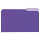 Universal Deluxe Colored Top Tab File Folders, 1/3-Cut Tabs, Legal Size, Violet/Light Violet, 100/Box (10525)