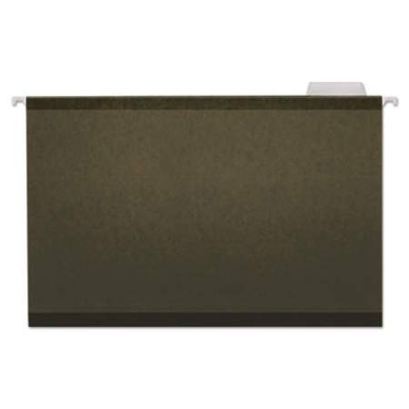 Universal Deluxe Reinforced Recycled Hanging File Folders, Legal Size, 1/5-Cut Tab, Standard Green, 25/Box (24215)