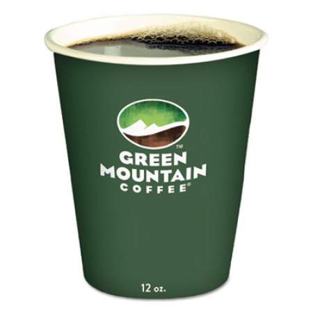 Green Mountain Coffee Paper Hot Cups, 12 oz, Green Mountain Design, Multicolor, 50/Pack (93766PK)