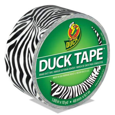 Duck Colored Duct Tape, 3" Core, 1.88" x 10 yds, Black/White Zebra (1398132)
