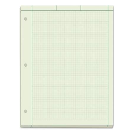 TOPS Engineering Computation Pads, Cross-Section Quadrille Rule (5 sq/in, 1 sq/in), Green Cover, 200 Green-Tint 8.5 x 11 Sheets (35502)