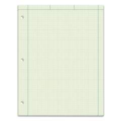 TOPS Engineering Computation Pads, Cross-Section Quad Rule (5 sq/in, 1 sq/in), Black/Green Cover, 100 Green-Tint 8.5 x 11 Sheets (35510)