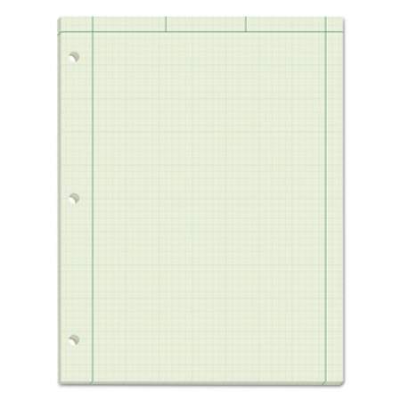 TOPS Engineering Computation Pads, Cross-Section Quad Rule (5 sq/in, 1 sq/in), Black/Green Cover, 100 Green-Tint 8.5 x 11 Sheets (35510)