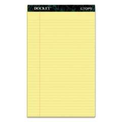 TOPS Docket Ruled Perforated Pads, Wide/Legal Rule, 50 Canary-Yellow 8.5 x 14 Sheets, 12/Pack (63580)