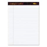 TOPS Docket Gold Ruled Perforated Pads, Wide/Legal Rule, 50 White 8.5 x 11.75 Sheets, 12/Pack (63960)
