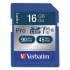 Verbatim 16GB Pro 600X SDHC Memory Card, UHS-I V30 U3 Class 10 (98046)