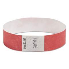 SICURIX Security Wristbands, 0.75" x 10", Red, 100/Pack (85020)