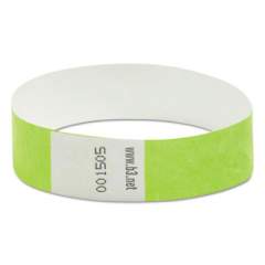 SICURIX Security Wristbands, 0.75" x 10", Green, 100/Pack (85060)