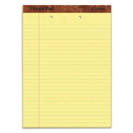 TOPS "The Legal Pad" Ruled Perforated Pads, Wide/Legal Rule, 50 Canary-Yellow 8.5 x 11.75 Sheets, Dozen (7531)