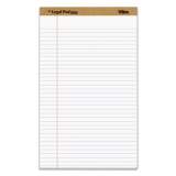 TOPS "The Legal Pad" Plus Ruled Perforated Pads with 40 pt. Back, Wide/Legal Rule, 50 White 8.5 x 14 Sheets, Dozen (71573)