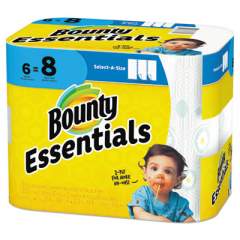 Bounty Essentials Select-A-Size Kitchen Roll Paper Towels, 2-Ply, 83 Sheets/Roll, 6 Rolls/Carton (74651)