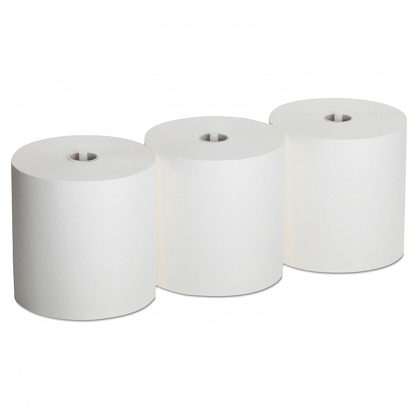 Pacific Blue Ultra Paper Towels, 1-Ply, 7.87" x 1,150 ft, White, 3 Rolls/Carton (26491)