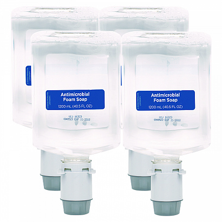 Pacific Blue Ultra Foam Soap Manual Dispenser Refill, Antimicrobial, Unscented, 1,200 mL, 4/Carton (43818)