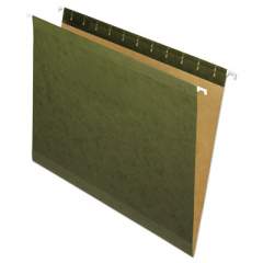 Pendaflex Reinforced Hanging File Folders, Letter Size, Straight Tab, Standard Green, 25/Box (4152)