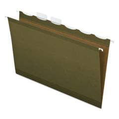 Pendaflex Ready-Tab Extra Capacity Reinforced Colored Hanging Folders, Legal Size, 1/6-Cut Tab, Standard Green, 20/Box (42703)